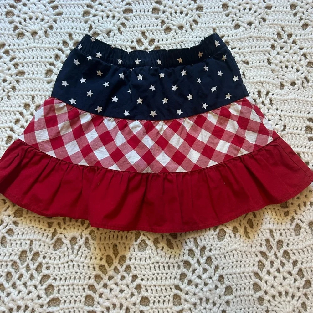 Girls Gymboree Size 6 Skirt Skort Patriotic Fourth of July Picnic